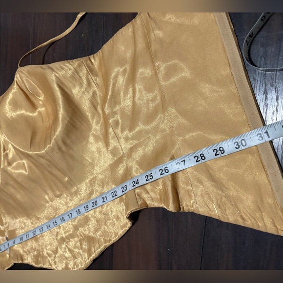 Chiffon, sz L gold sparkly beaded tank with, built in eccentuated built in bra. - Picture 10 of 14
